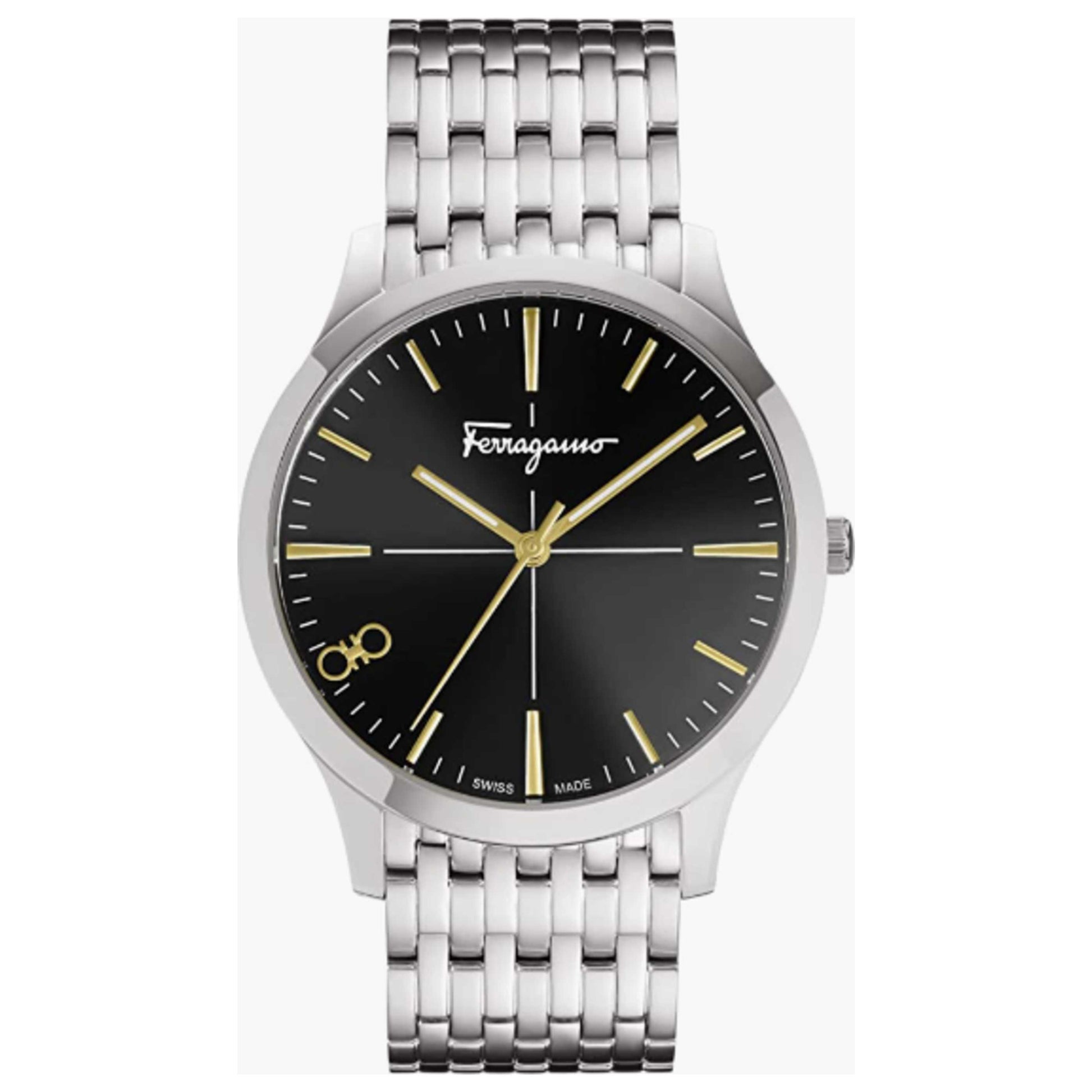 Front view of Ferragamo Slim Men's Quartz Watch SFUD00421