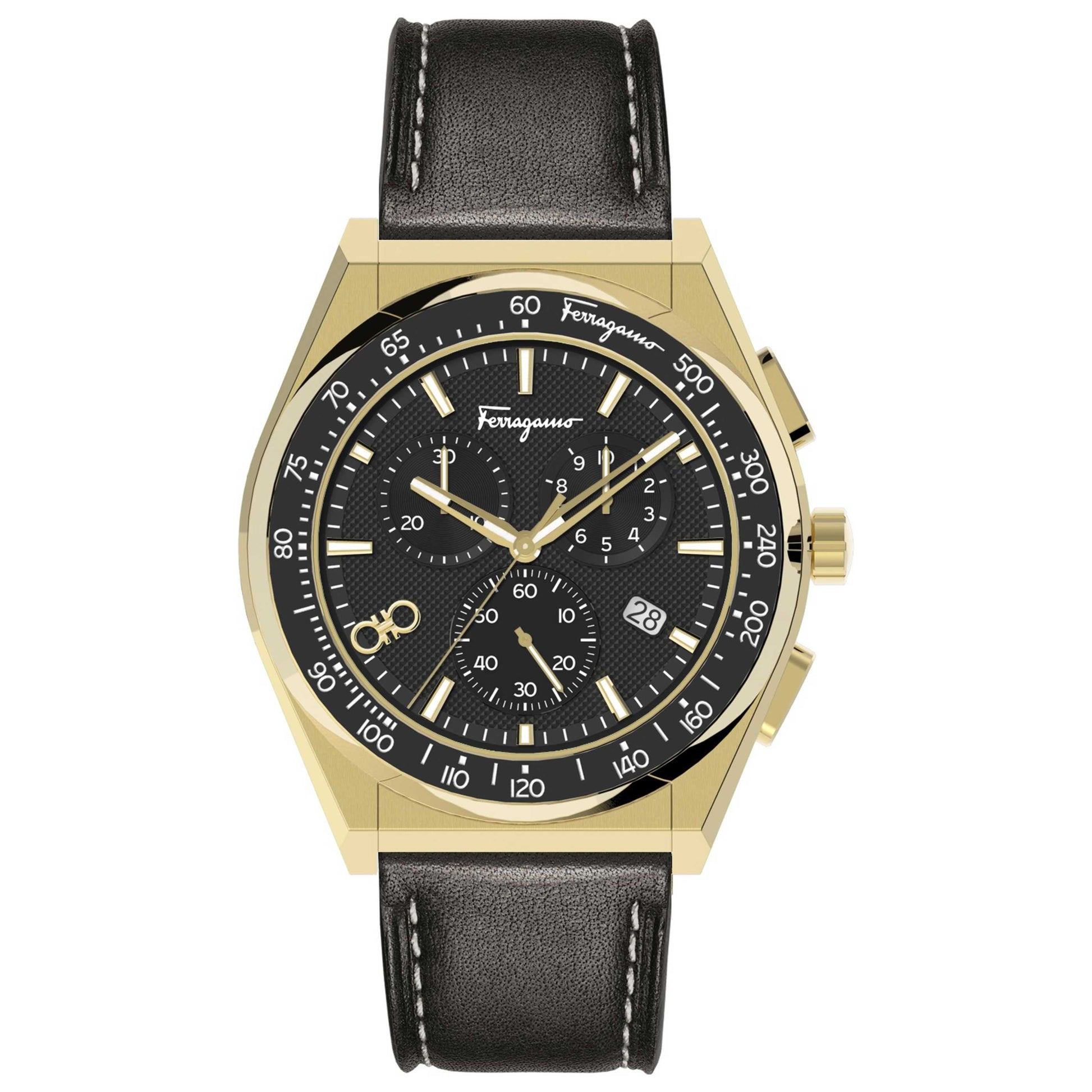 Front view of Ferragamo Chrono Sport Men's Quartz Watch SFUI01021