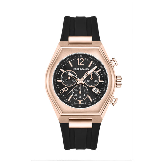 Front view of Ferragamo Ferragamo Tonneau Chrono Men's Quartz Watch SFUV00422