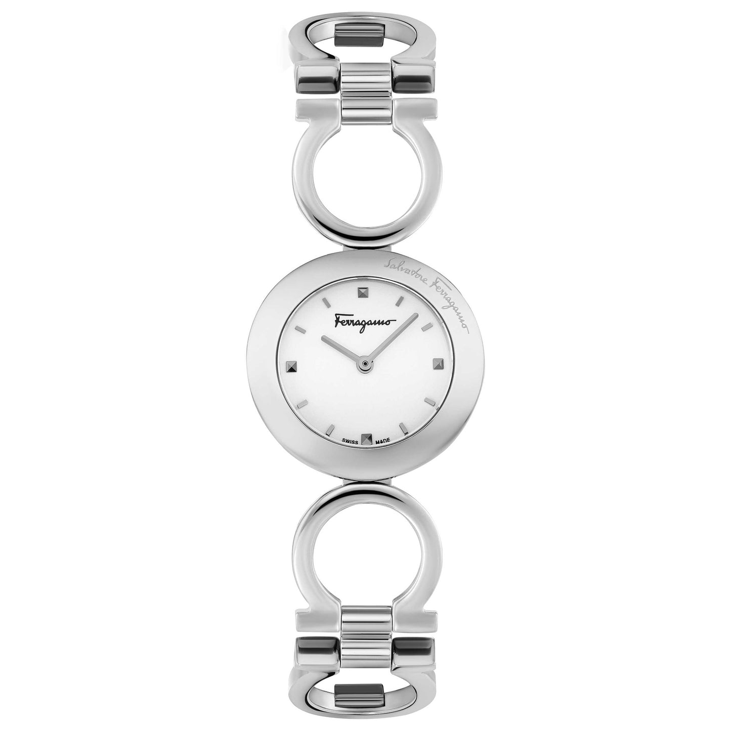 Front view of Ferragamo Gancino Bracelet Women's Quartz Watch SFYA00121