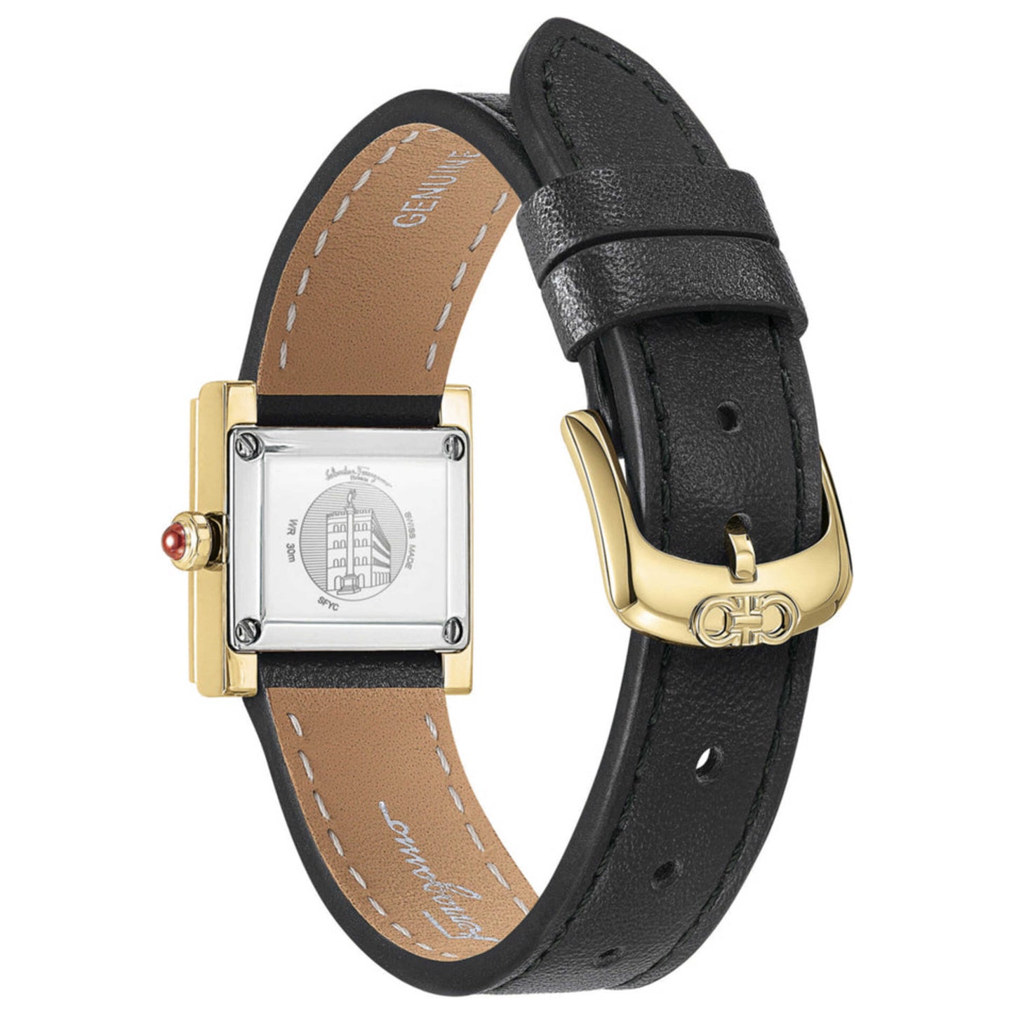 Back view of Ferragamo Square Men's Quartz Watch SFYC00321