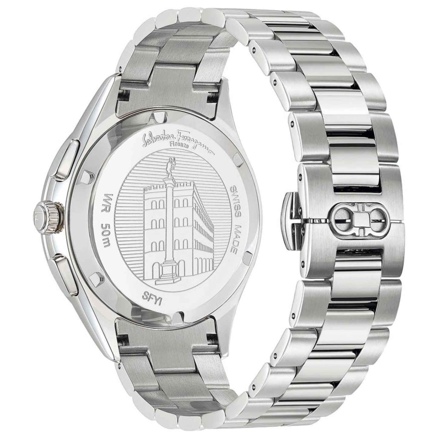 Back view of Ferragamo Racing Men's Quartz Watch SFYI00321