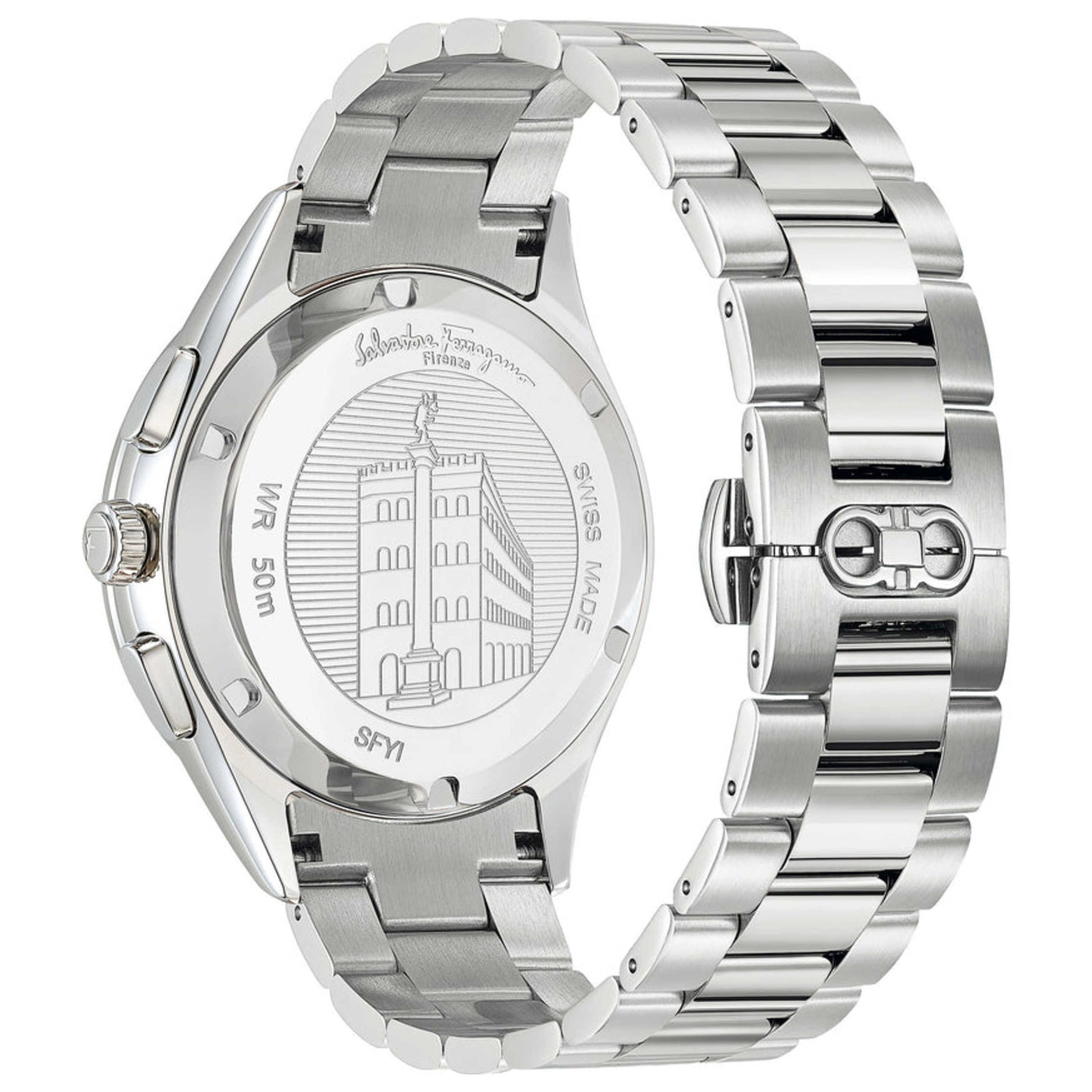 Back view of Ferragamo Racing Men's Quartz Watch SFYI00321