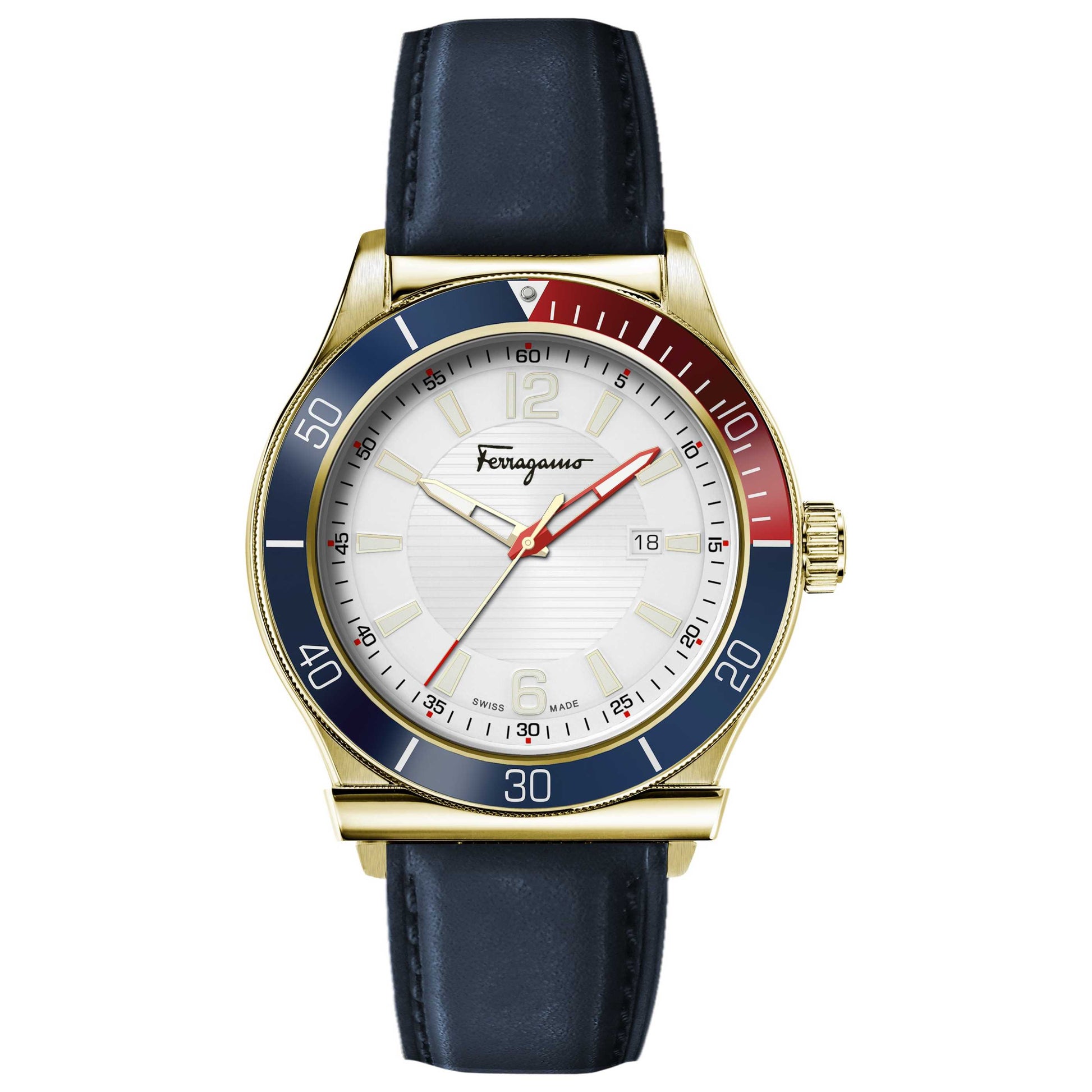 Front view of Ferragamo 1898 Sport Men's Quartz Watch SFYK01022