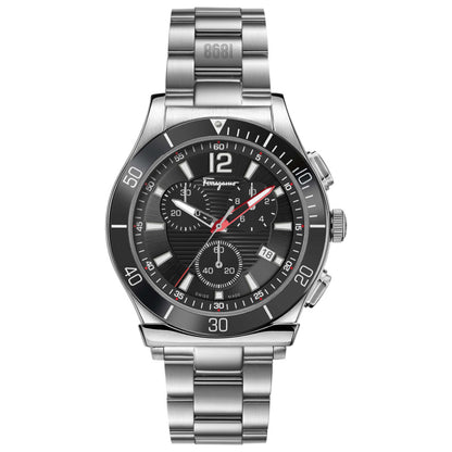 Front view of Ferragamo 1898 Sport Chrono Men's Quartz Watch SFYL00620