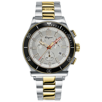 Front view of Ferragamo 1898 Sport Chrono Men's Quartz Watch SFYL00720