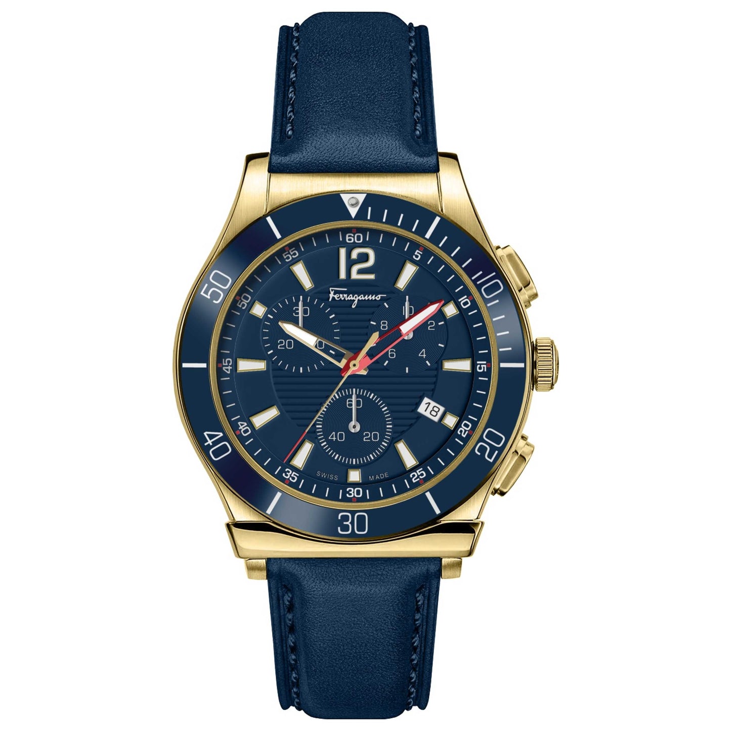 Front view of Ferragamo 1898 Men's Quartz Watch SFYL01021