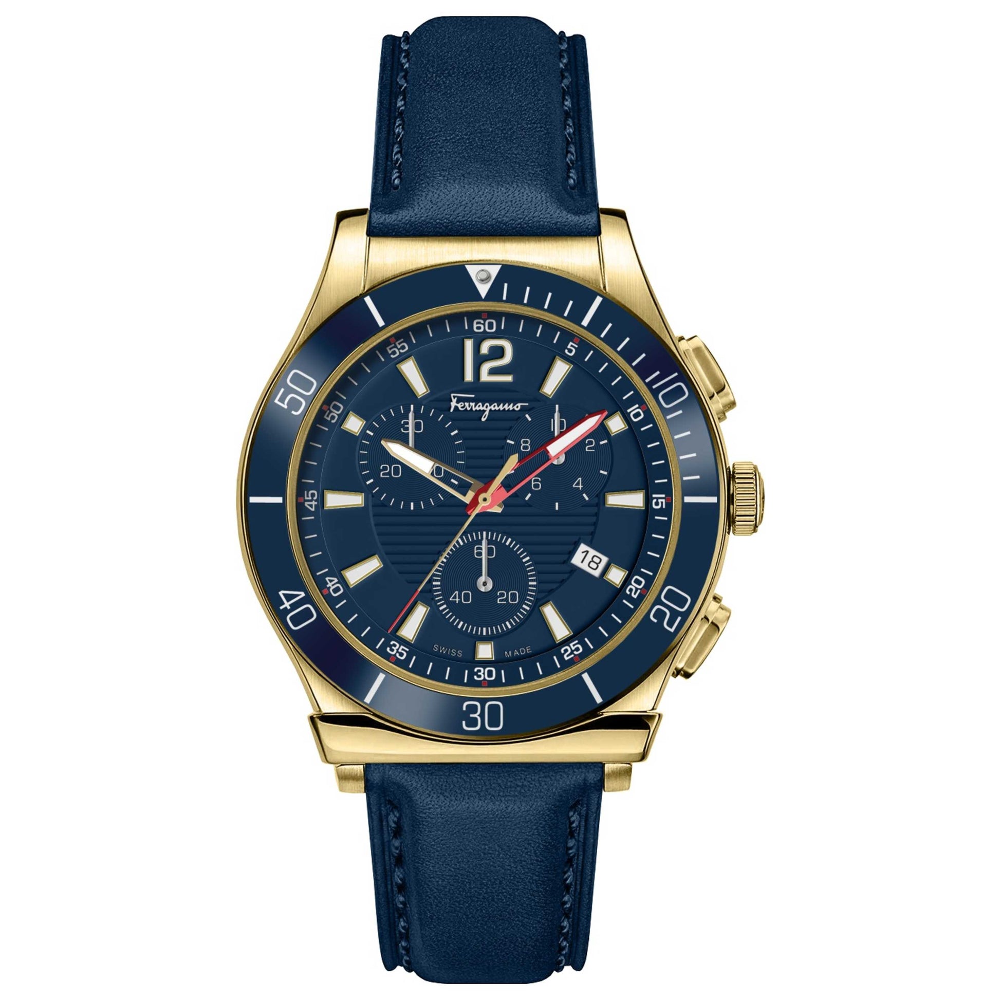 Front view of Ferragamo 1898 Men's Quartz Watch SFYL01021