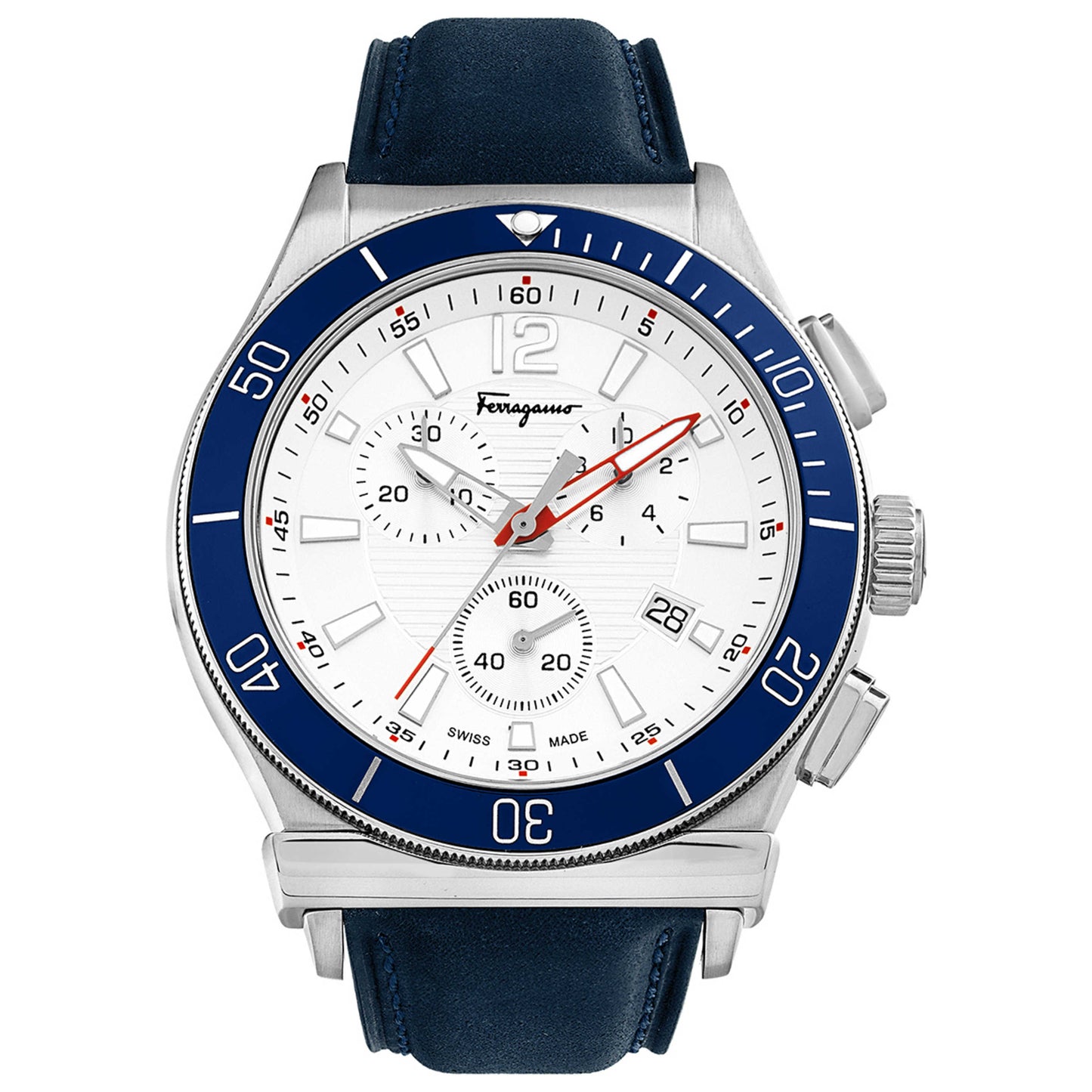 Front view of Ferragamo Ferragamo 1898 Sport Chrono Men's Quartz Watch SFYL01322