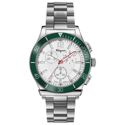 Front view of Ferragamo 1898 Sport Chrono Men's Quartz Watch SFYL01722