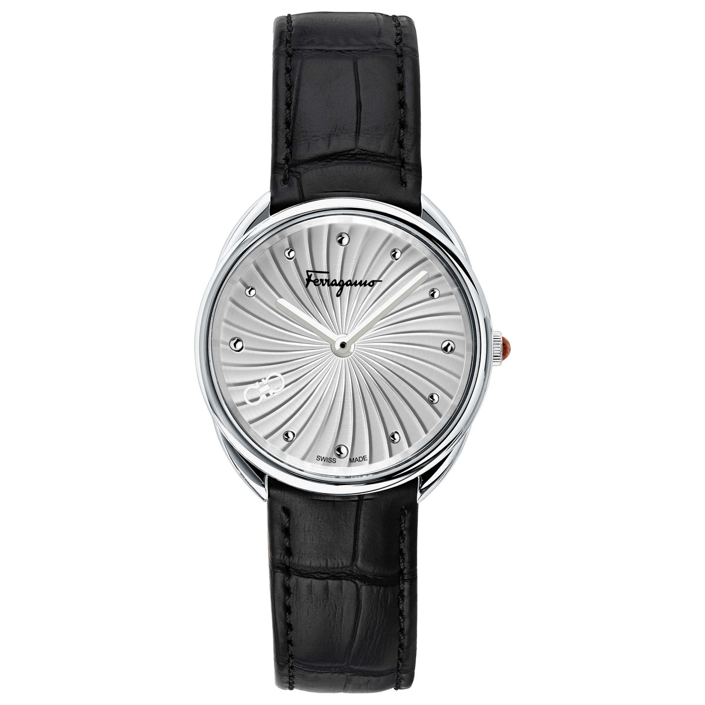 Front view of Ferragamo Cuir Women's Quartz Watch SFYN00120