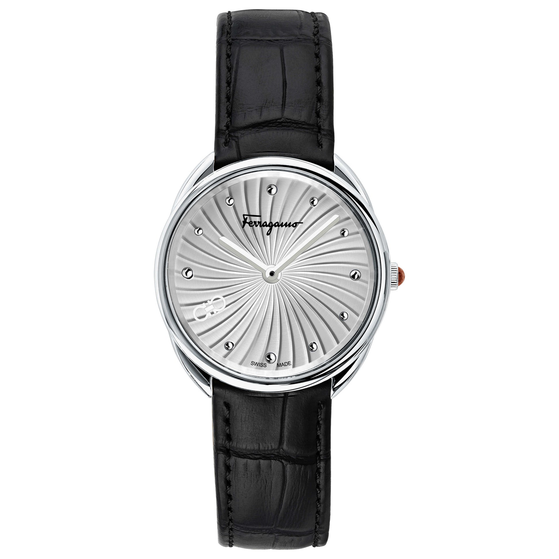 Front view of Ferragamo Cuir Women's Quartz Watch SFYN00120