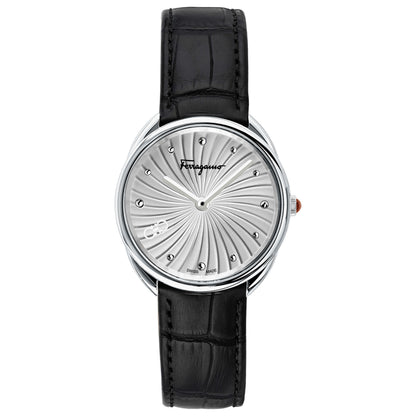 Front view of Ferragamo Cuir Women's Quartz Watch SFYN00120