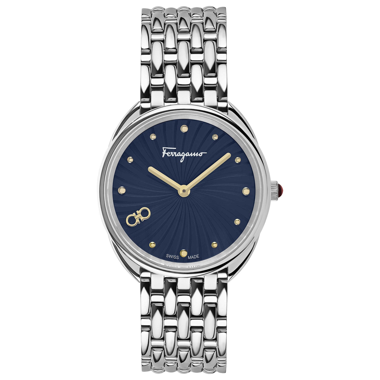Front view of Ferragamo Cuir Women's Quartz Watch SFYN00520