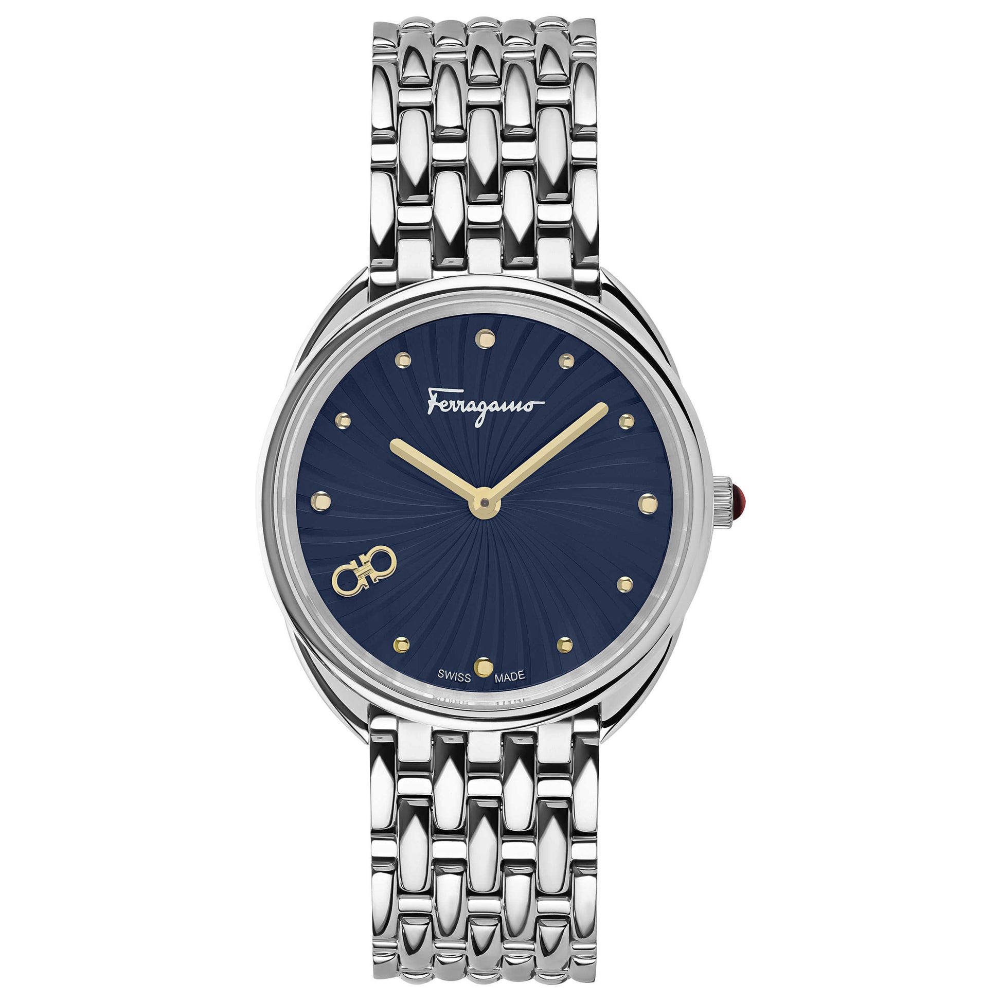 Front view of Ferragamo Cuir Women's Quartz Watch SFYN00520
