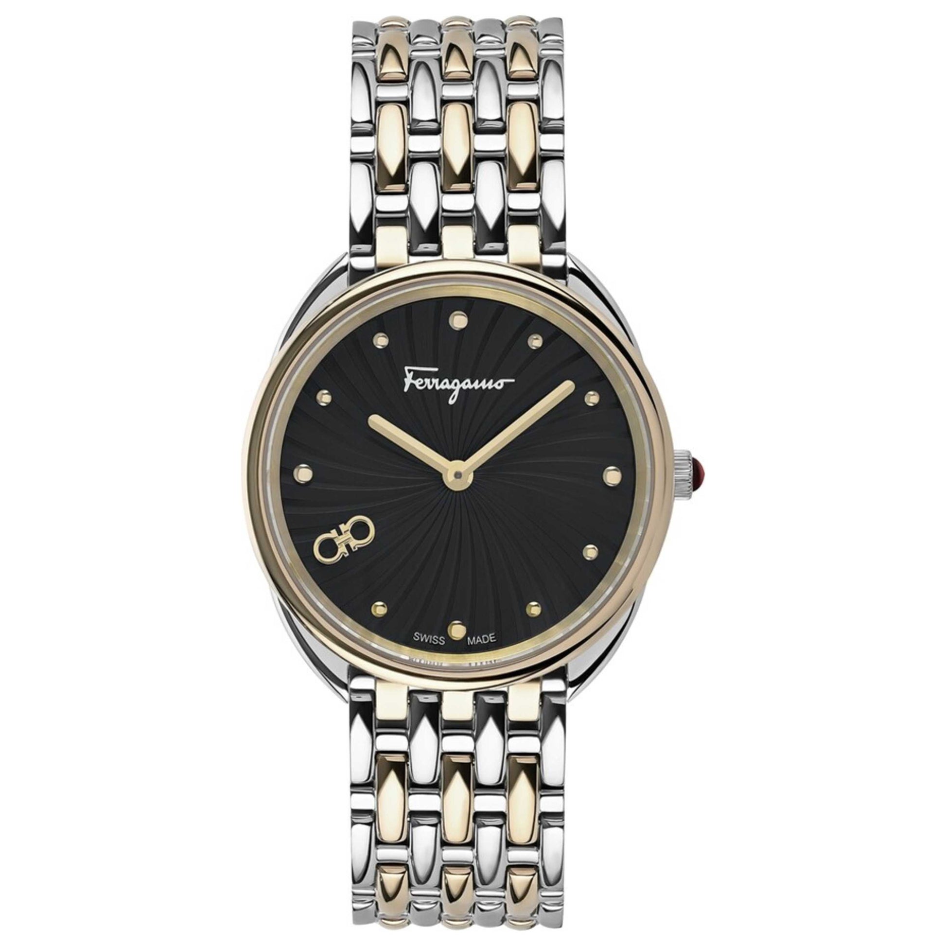 Front view of Ferragamo Cuir Women's Quartz Watch SFYN00820