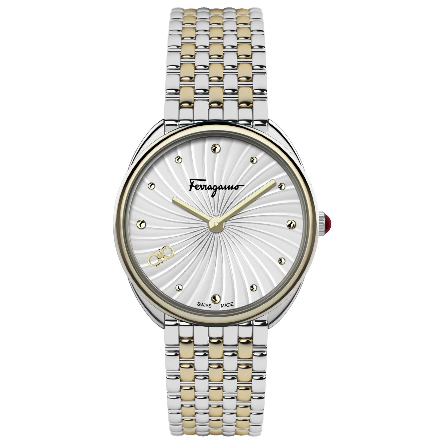 Front view of Ferragamo Cuir Women's Quartz Watch SFYN00920