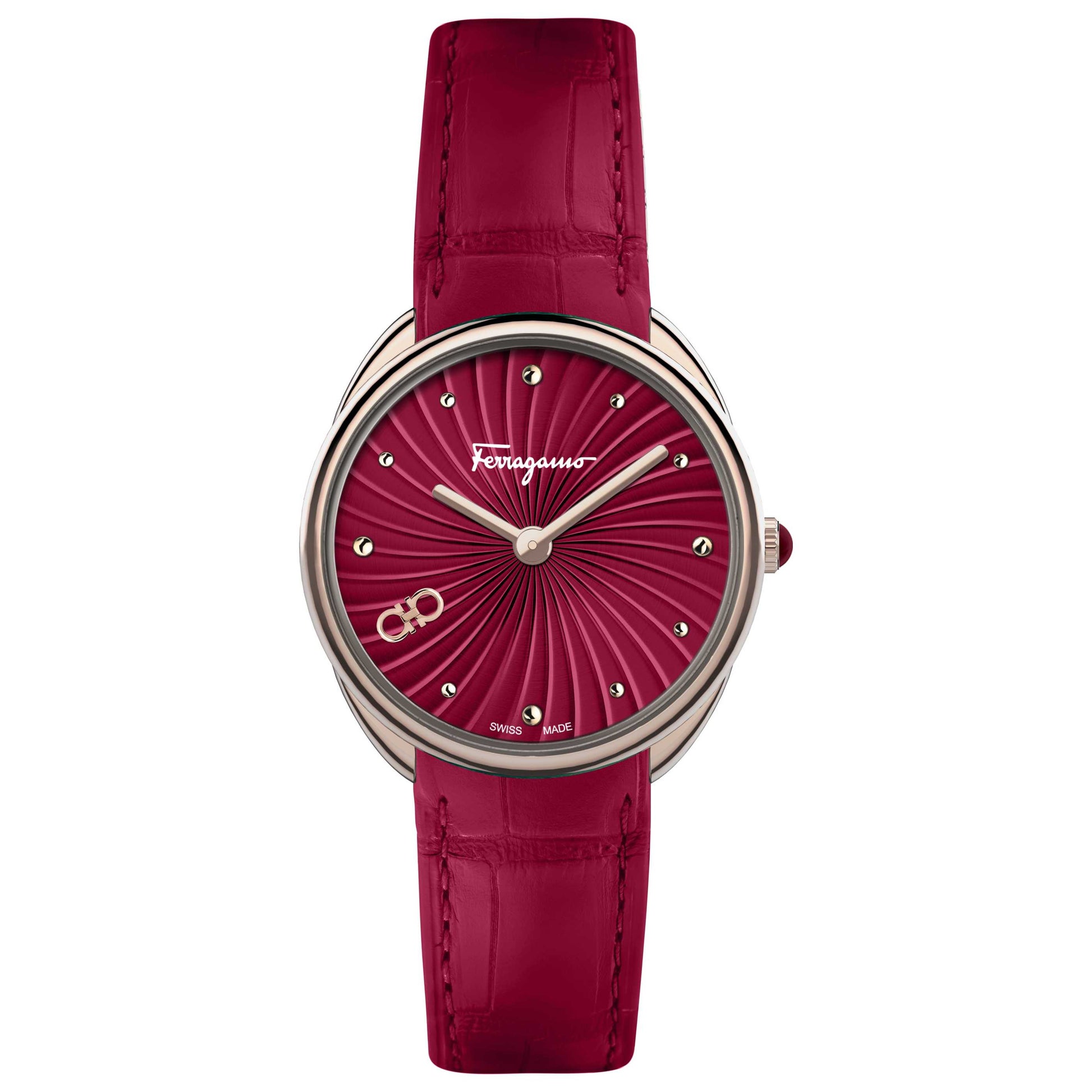 Front view of Ferragamo Cuir Women's Quartz Watch SFYN01122