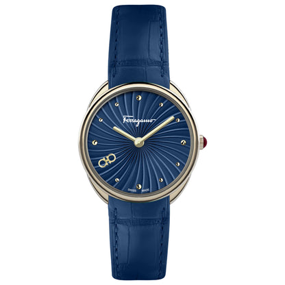 Front view of Ferragamo Cuir Women's Quartz Watch SFYN01422