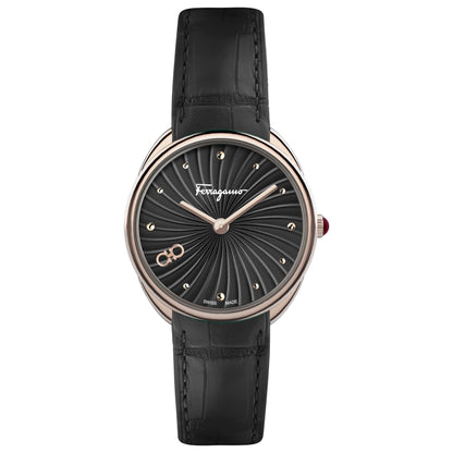 Front view of Ferragamo Cuir Women's Quartz Watch SFYN01522