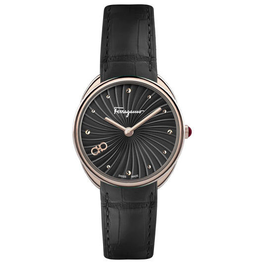 Front view of Ferragamo Cuir Women's Quartz Watch SFYN01522