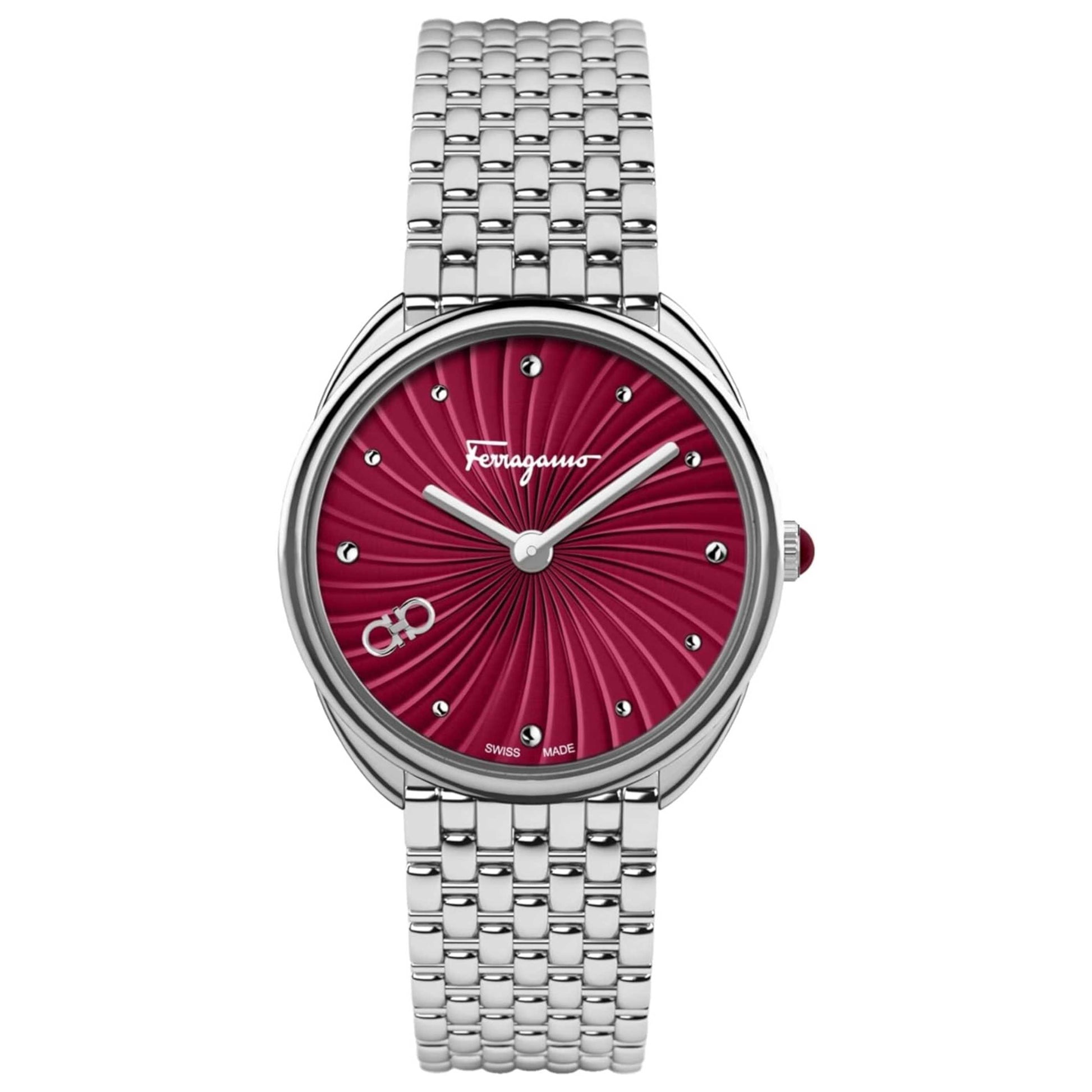 Front view of Ferragamo Cuir Women's Quartz Watch SFYN01622