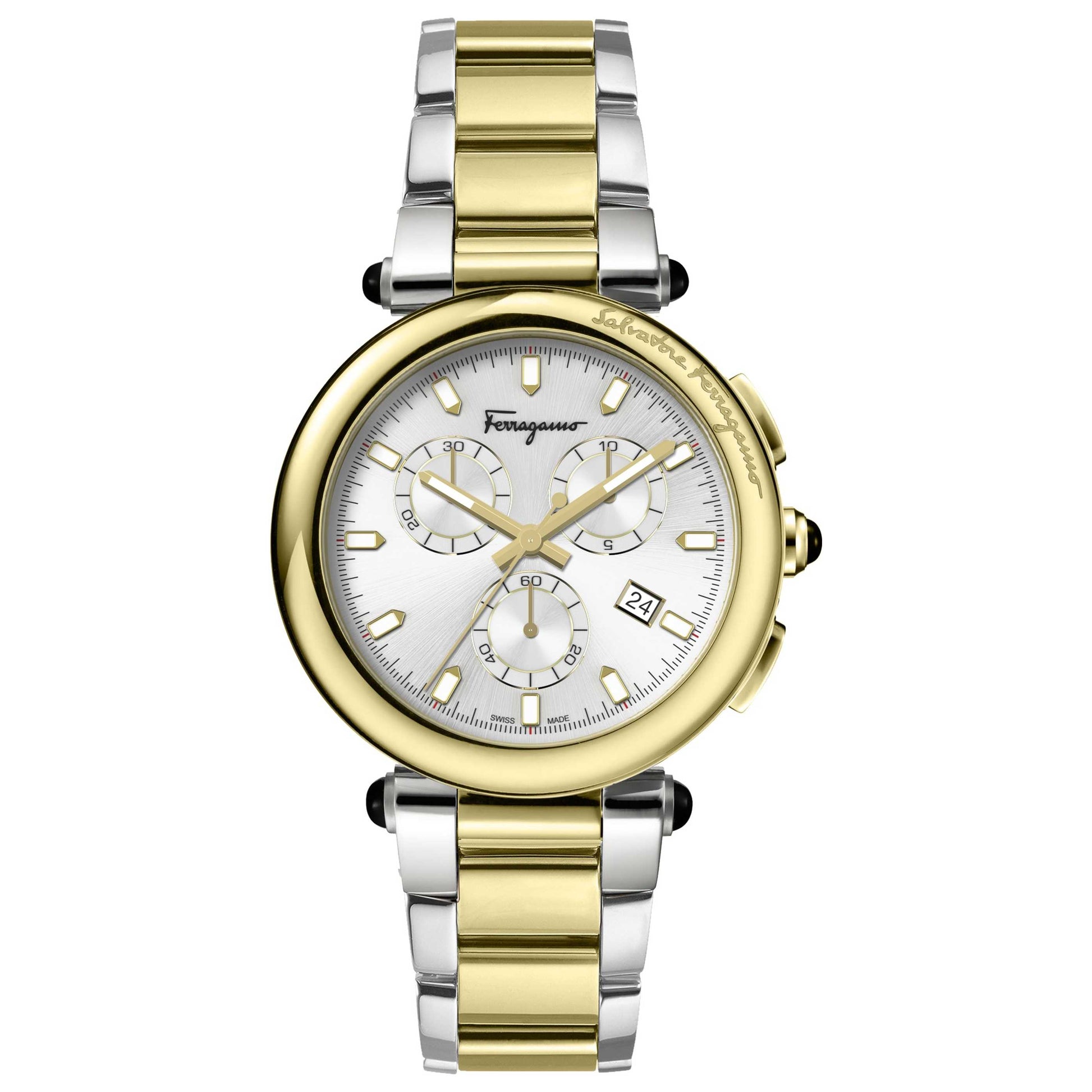 Front view of Ferragamo Idillio Chrono Men's Quartz Watch SFYQ01022