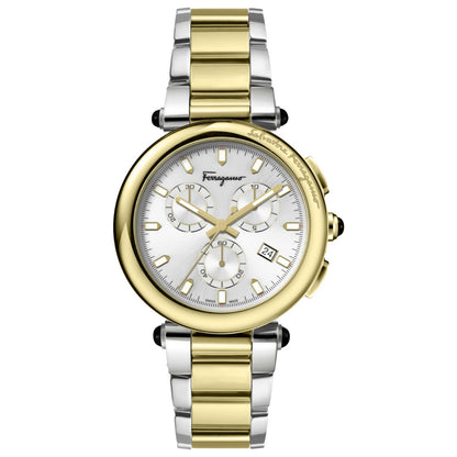Front view of Ferragamo Idillio Chrono Men's Quartz Watch SFYQ01022