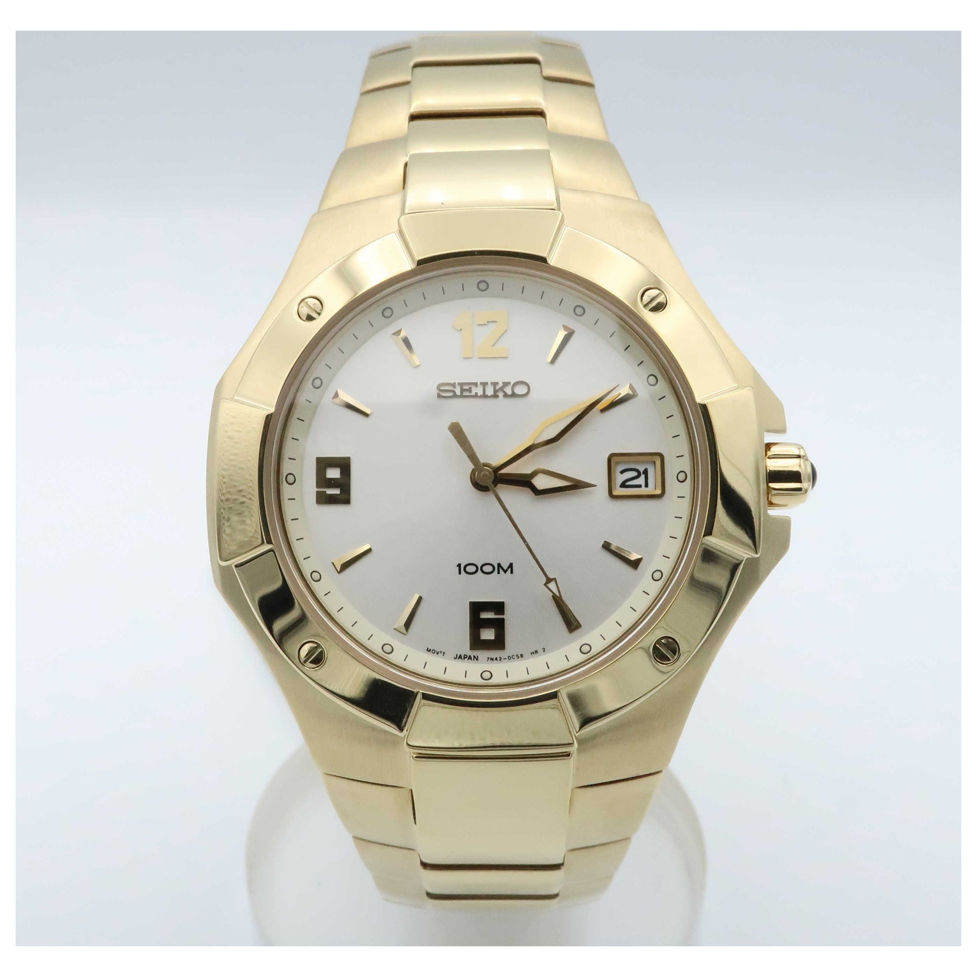 Front view of Seiko Coutura Men's Quartz Watch SGEA44-SD