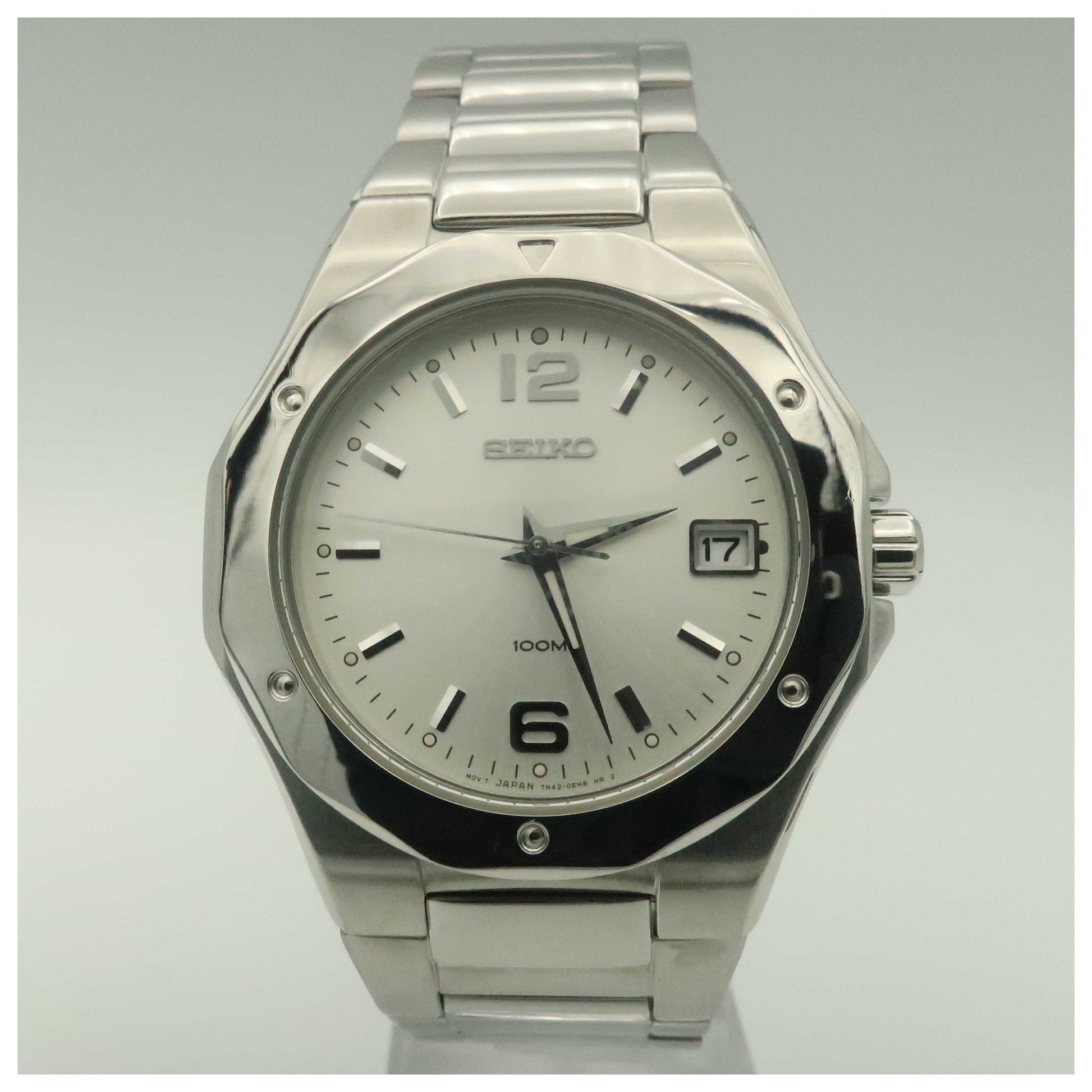 Front view of Seiko Men's Watch SGEB83-PO
