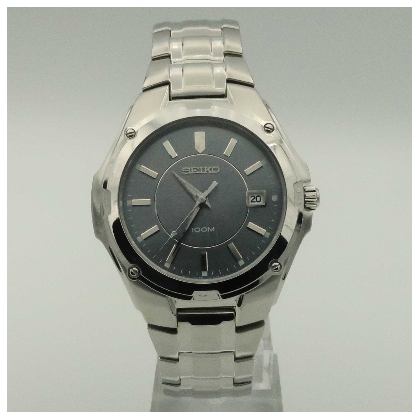 Front view of Seiko Bracelet Men's Quartz Watch SGEE59-PO