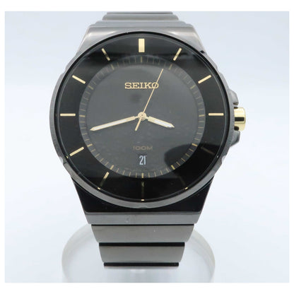 Front view of Seiko Bracelet Men's Japanese Quartz (Battery-Powered) Watch SGEG19-PO