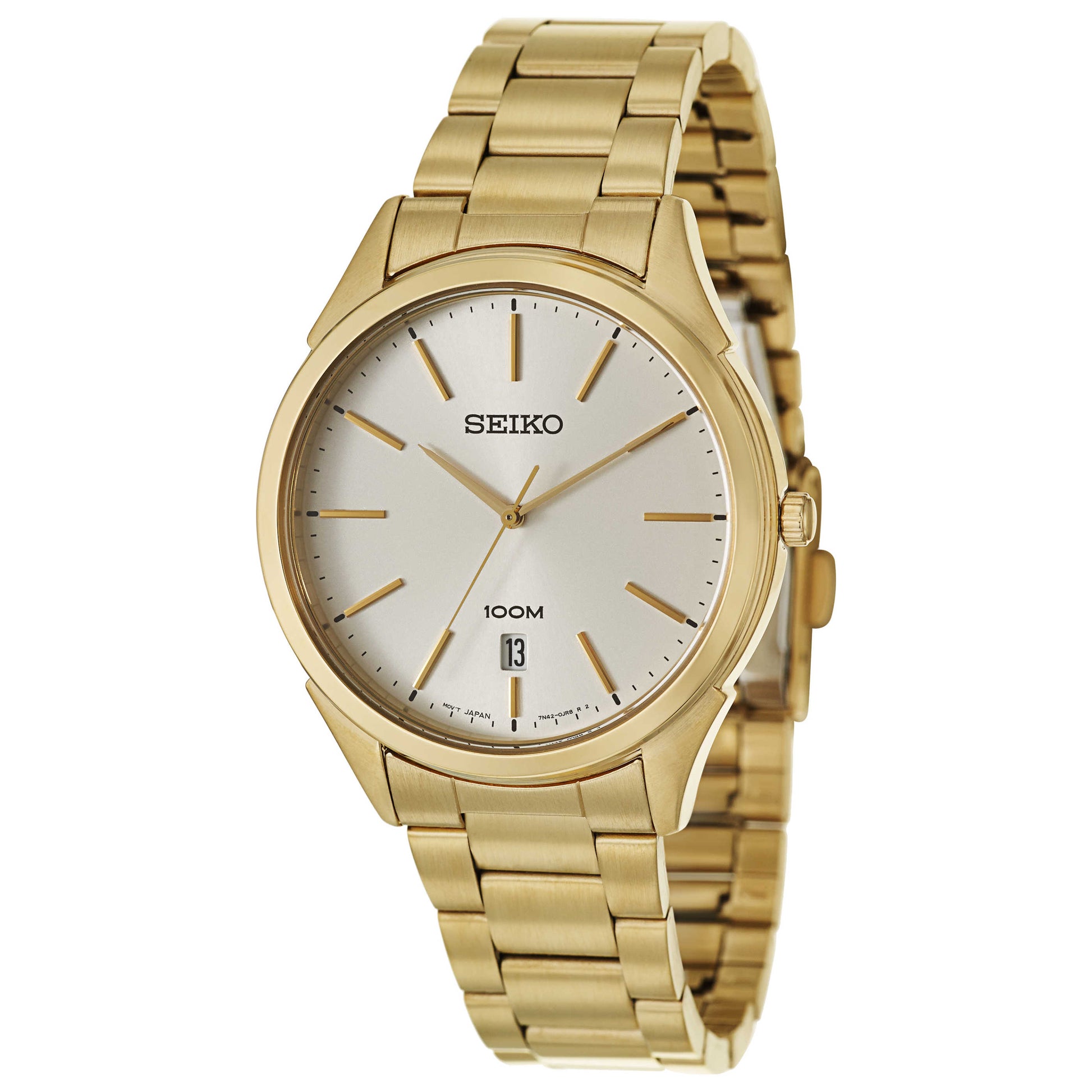Front view of Seiko Dress Men's Japanese Quartz (Battery-Powered) Watch SGEG74