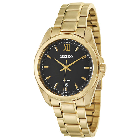 Front view of Seiko Bracelet Men's Japanese Quartz (Battery-Powered) Watch SGEG78
