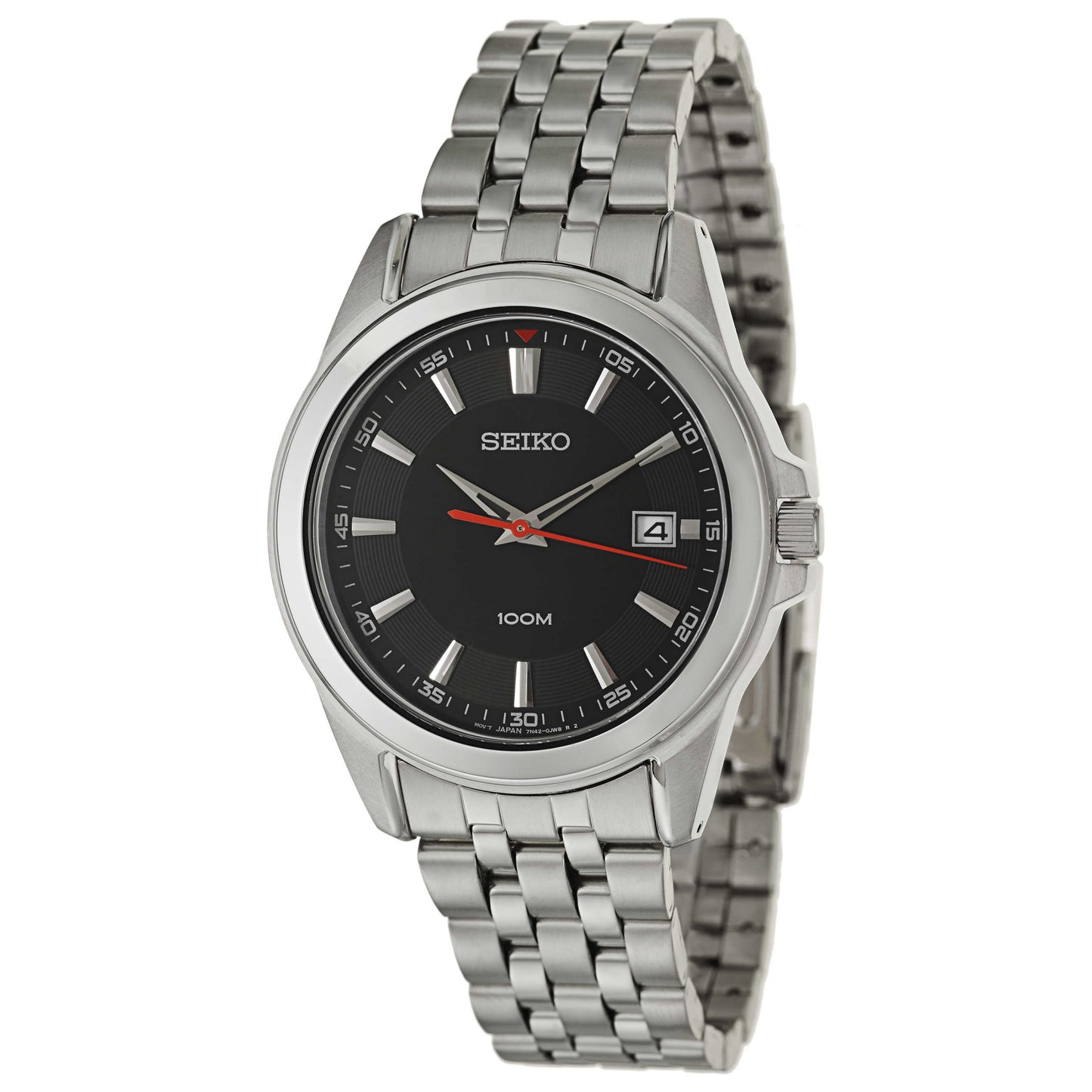 Front view of Seiko Bracelet Men's Japanese Quartz (Battery-Powered) Watch SGEG85