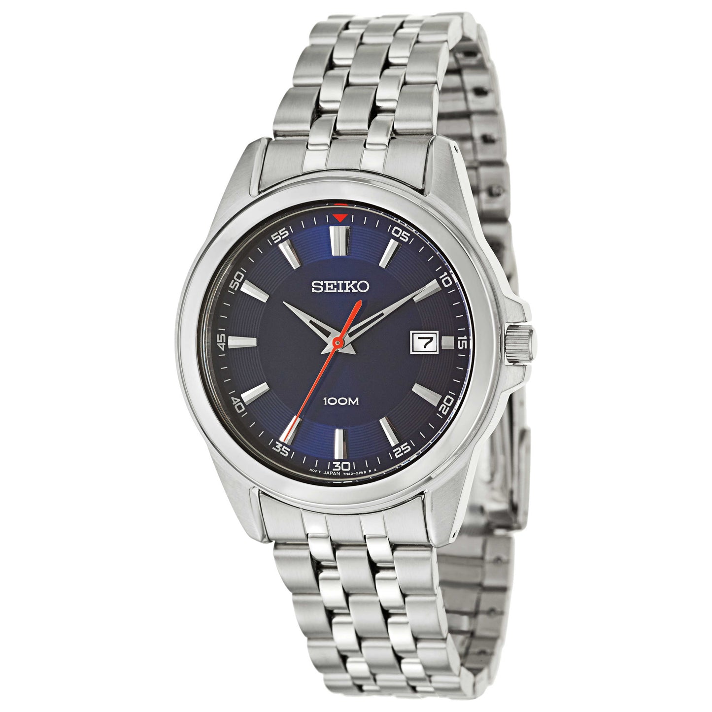 Front view of Seiko Bracelet Men's Japanese Quartz (Battery-Powered) Watch SGEG87