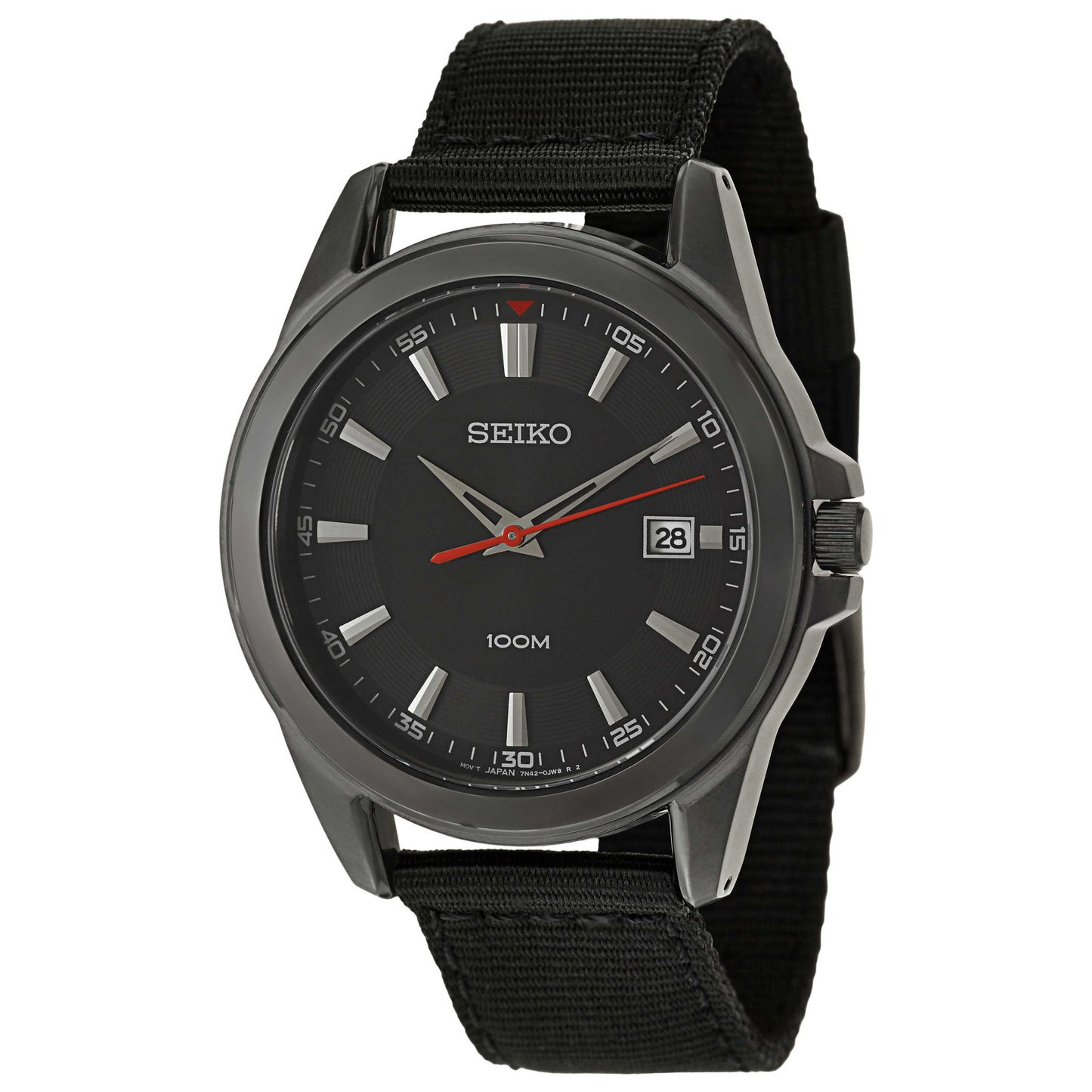 Front view of Seiko Strap Men's Japanese Quartz (Battery-Powered) Watch SGEG91