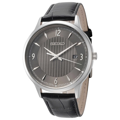 Front view of Seiko Classic Men's Quartz Watch SGEH85