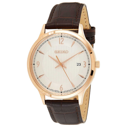 Front view of Seiko Classic Men's Quartz Watch SGEH88P1