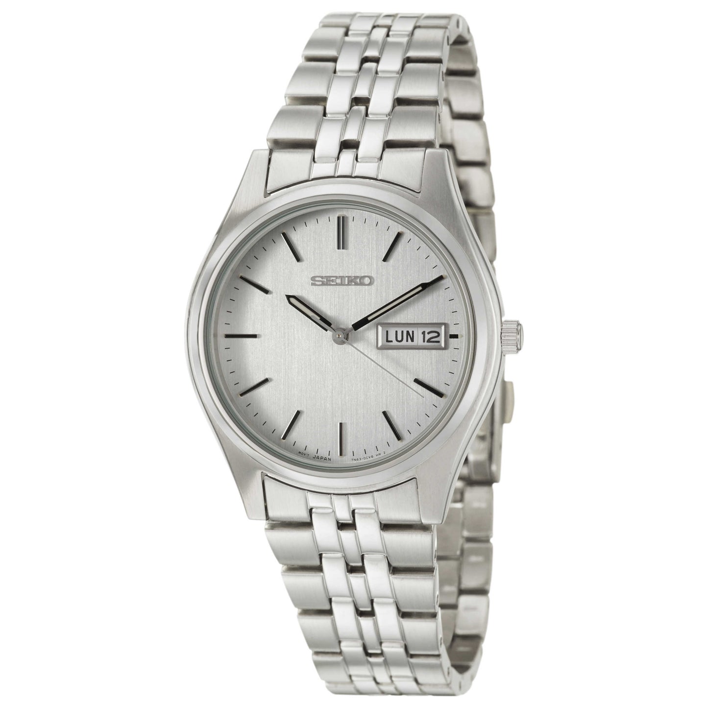 Front view of Seiko Bracelet Men's Japanese Quartz (Battery-Powered) Watch SGGA51