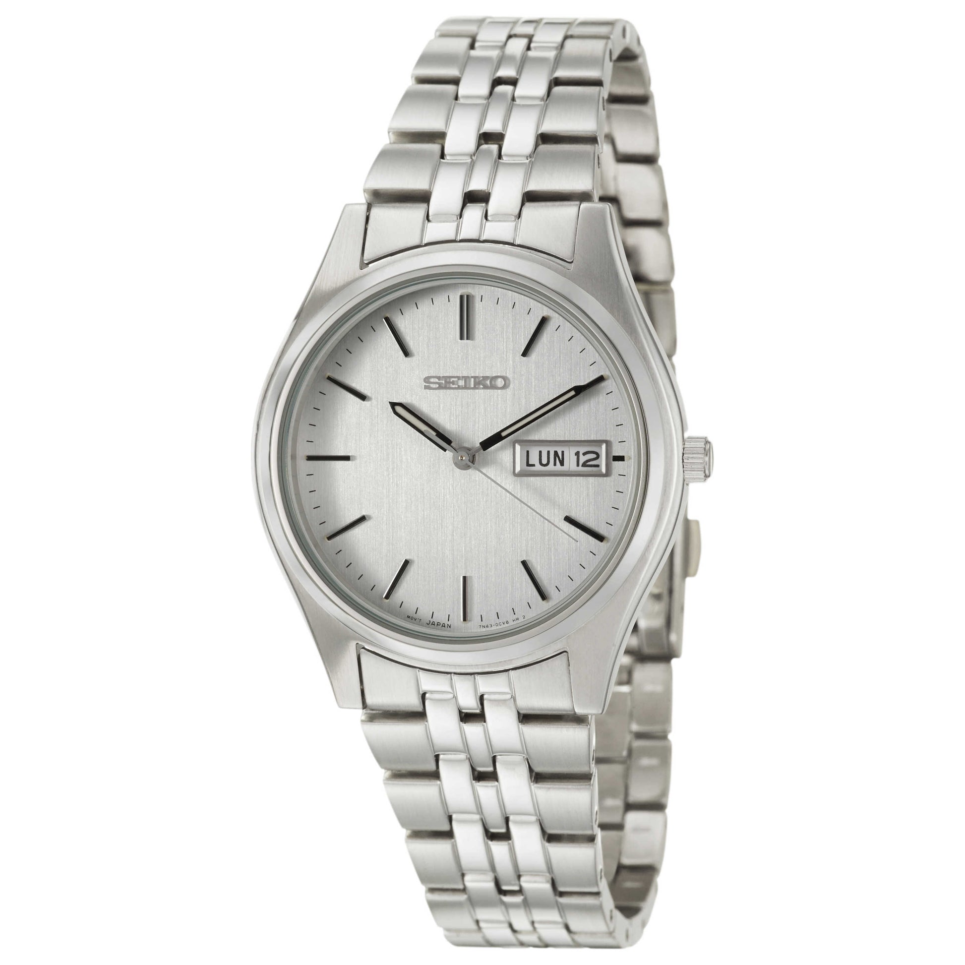 Front view of Seiko Bracelet Men's Japanese Quartz (Battery-Powered) Watch SGGA51