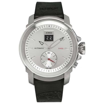 Front view of Michel Jordi Rue Du Rhone Men's Automatic Watch SIM-200-08-004-01-BL