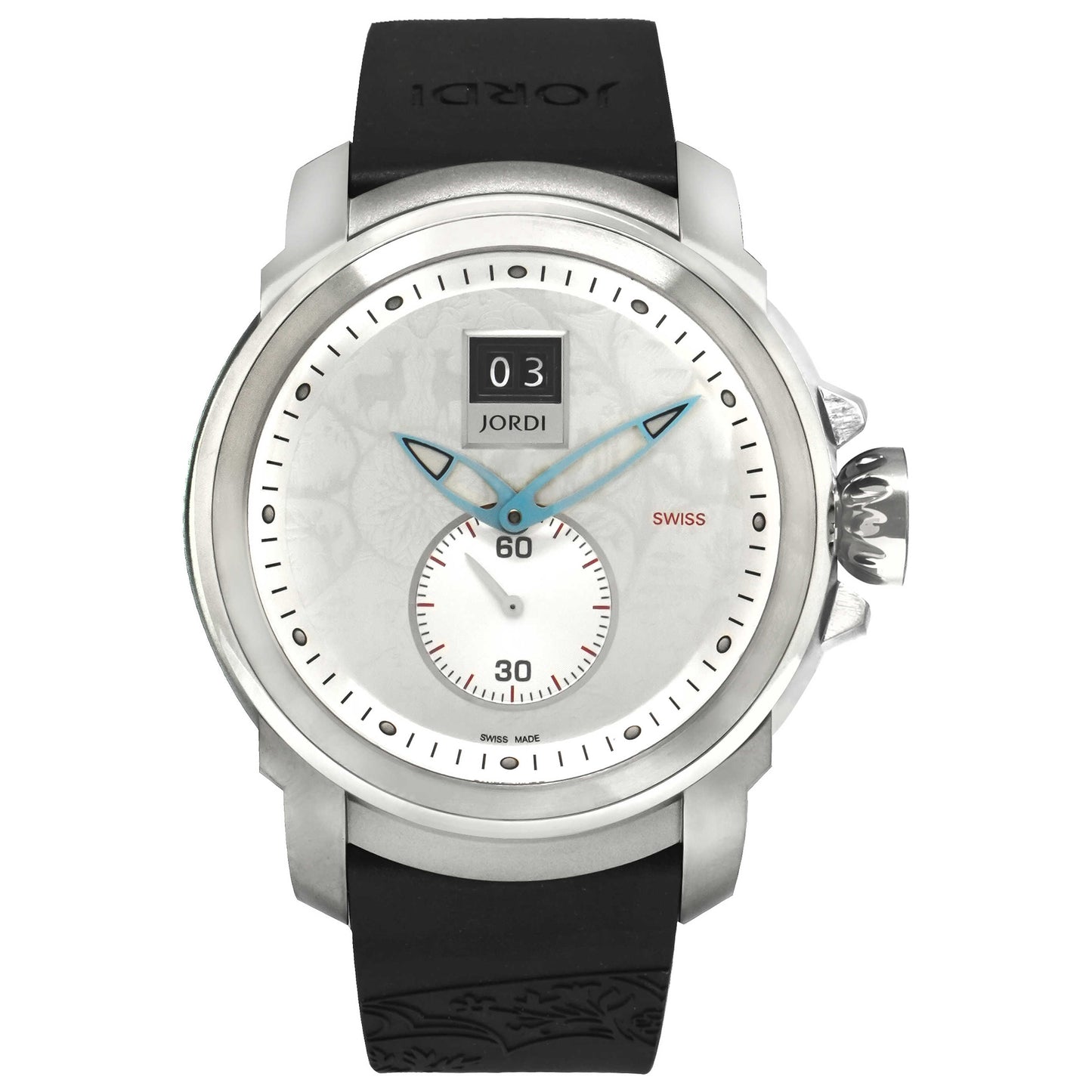 Front view of Michel Jordi Mega Icon Men's Quartz Watch SIM-301-12-001-01