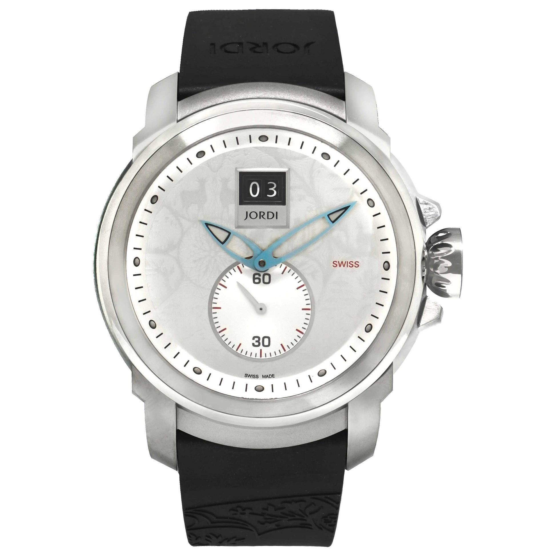 Front view of Michel Jordi Mega Icon Men's Quartz Watch SIM-301-12-001-01