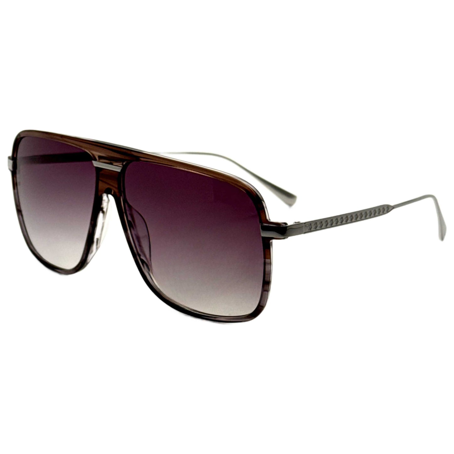 Front view of John Varvatos Men's Sunglasses SJV562-600BRO