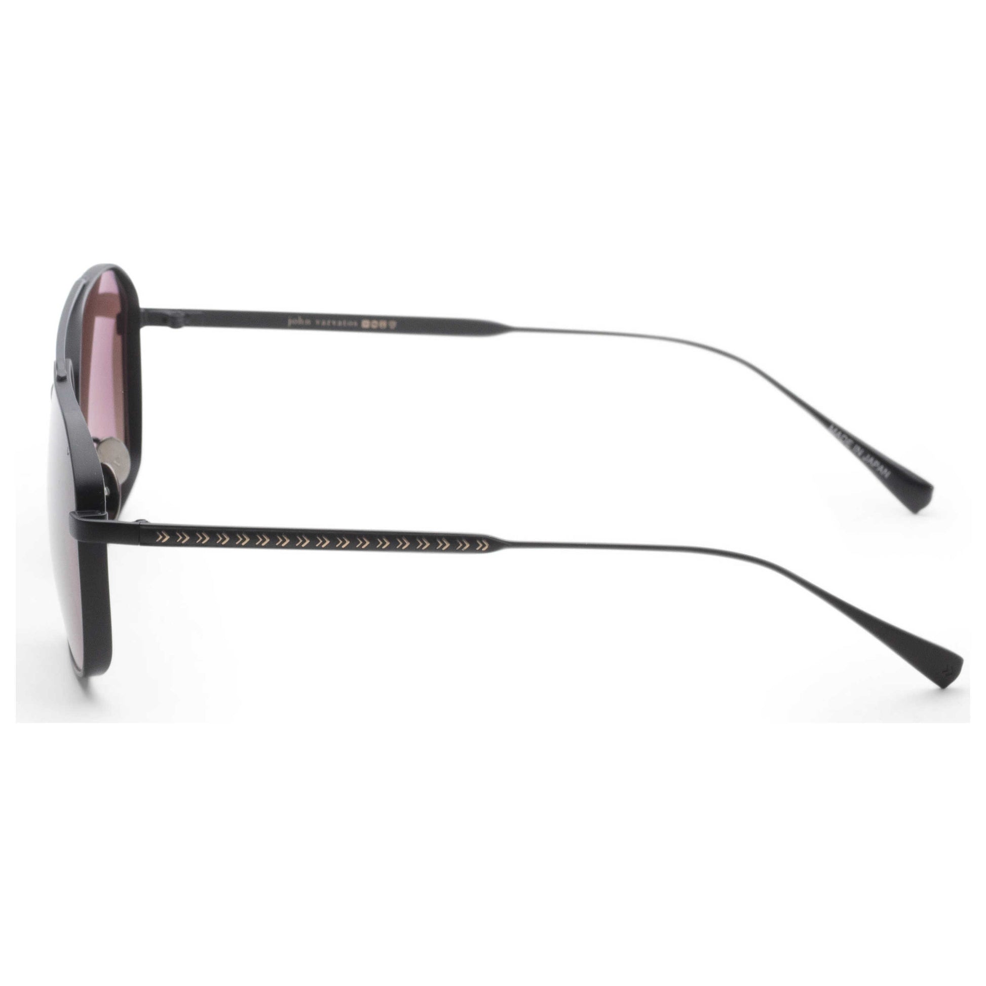 Left view of John Varvatos Men's Sunglasses SJV563580BLA