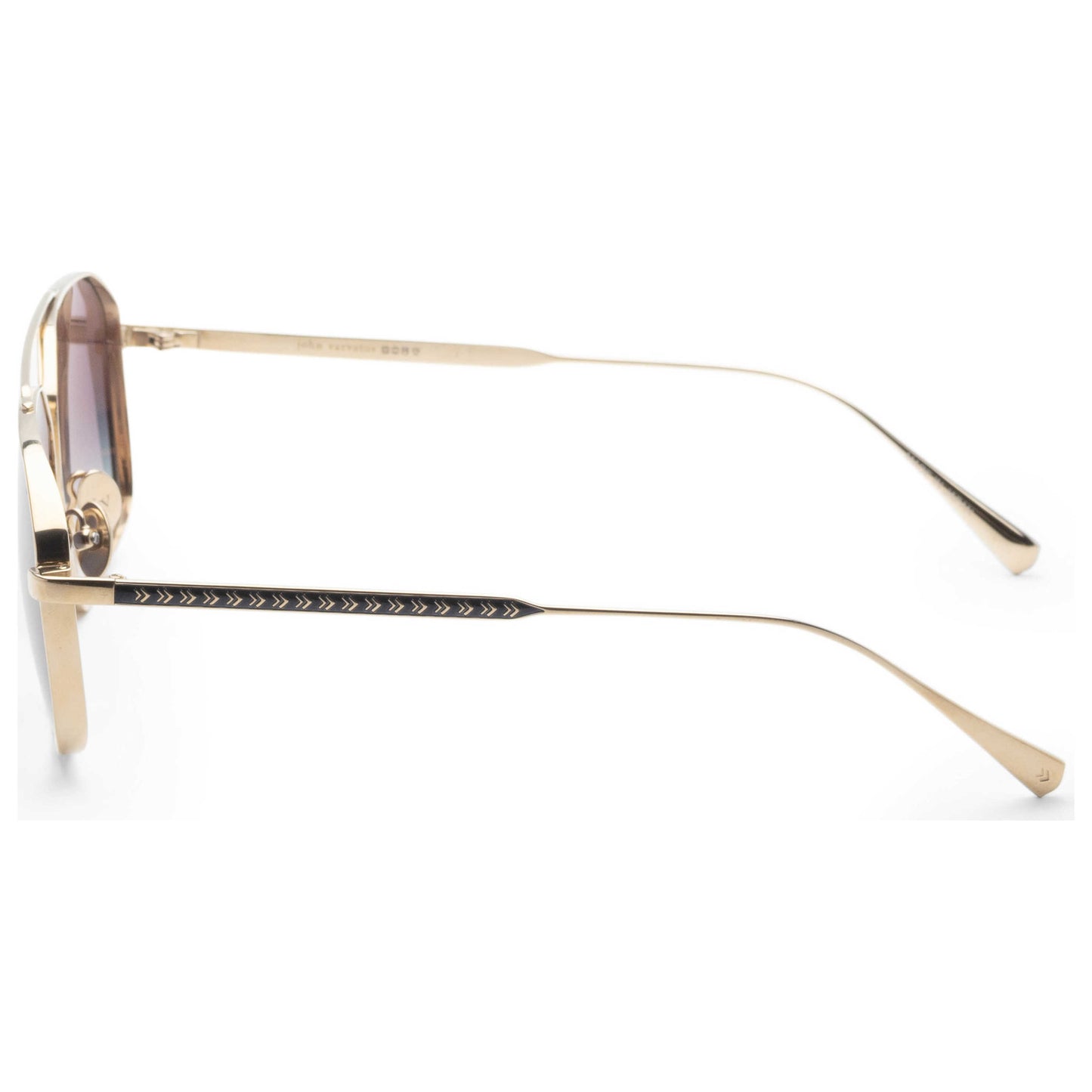 Left view of John Varvatos Men's Sunglasses SJV563580GOL