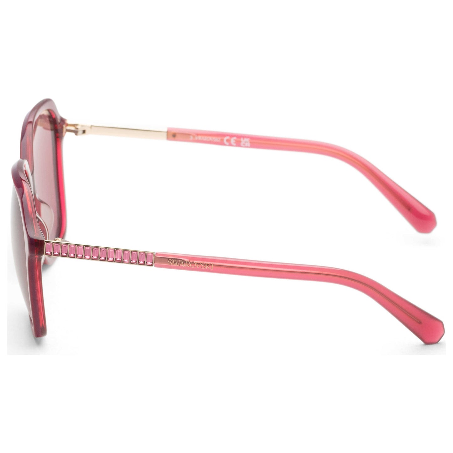 Left view of Swarovski Women's Sunglasses SK0390-5674Y