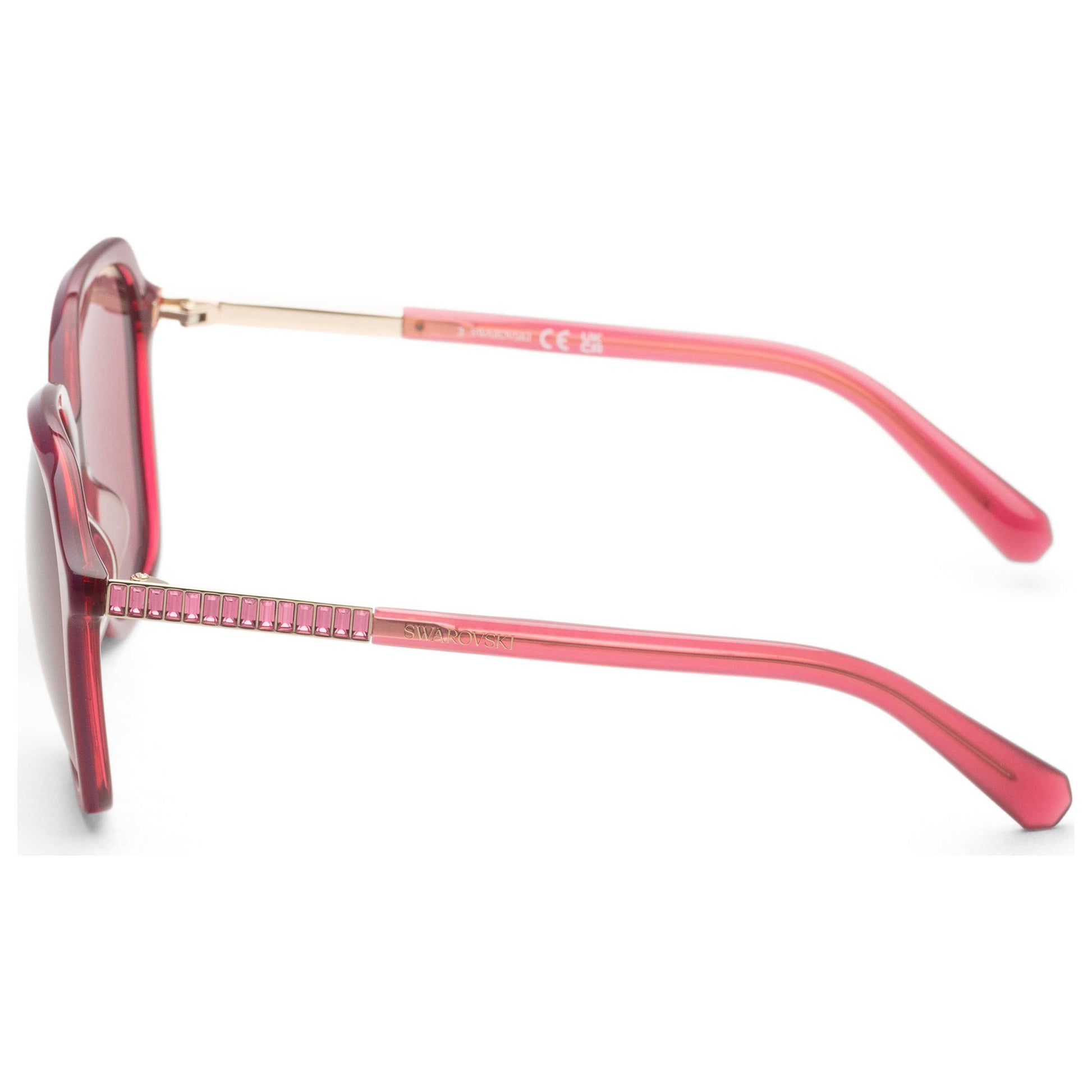 Left view of Swarovski Women's Sunglasses SK0390-5674Y