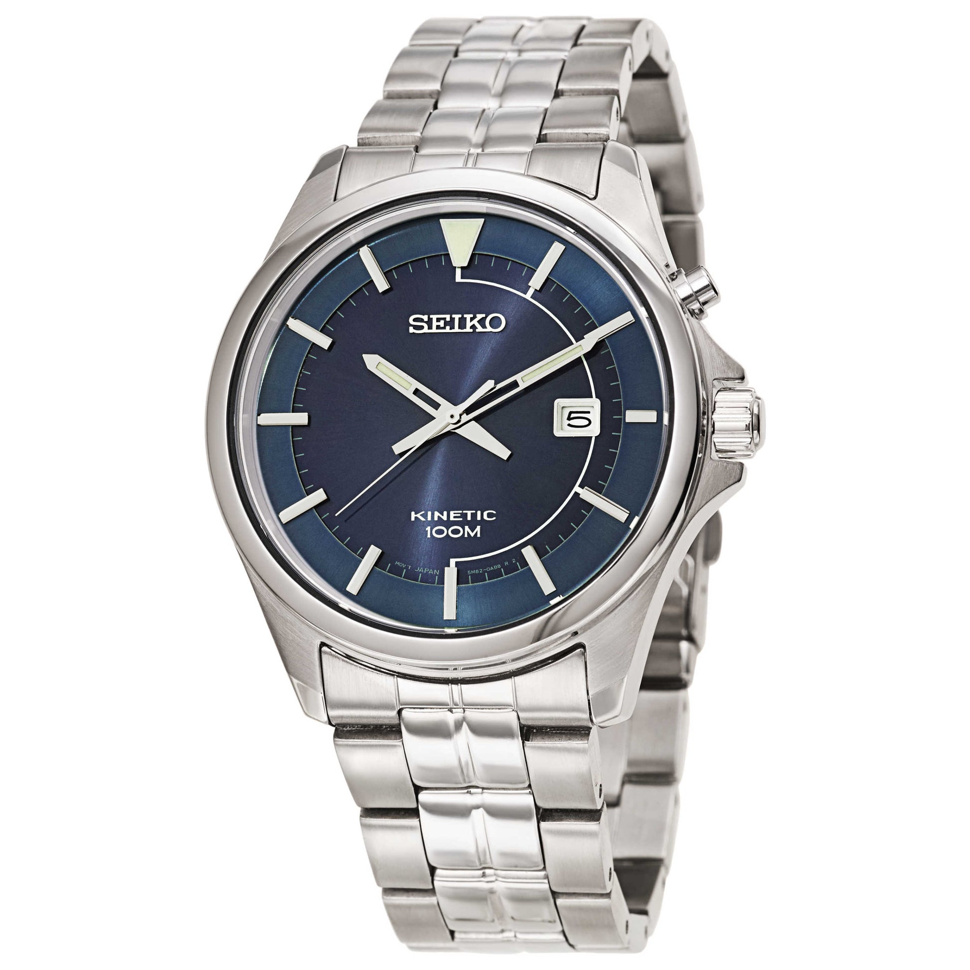 Front view of Seiko Core Men's Kinetic Powered/Autoquartz Watch SKA581